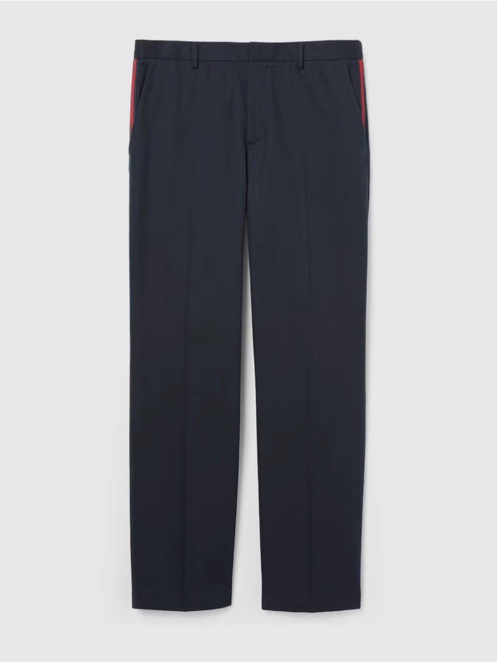 Gucci Men's Navy Dress Pants with Red and Green Trim